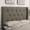Davina Upholstered Wingback Headboard, Taupe - Queen (#958)
