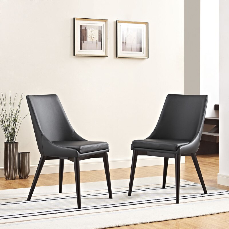 Black Daymien Stacking Chair
