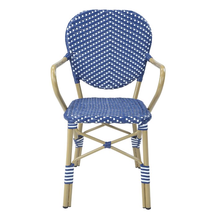 Dayne 22" Width Aluminum Patio Arm Chairs, Set Of 2