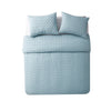 King Comforter + 2 Standard Shams Blue Daziel Comforter Set