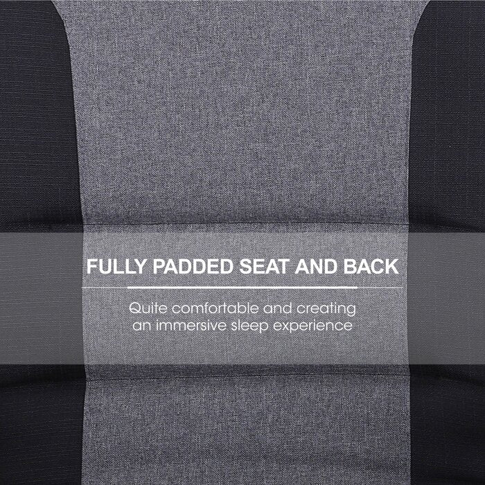 Black Dealie Reclining Zero Gravity Chair with Cushion