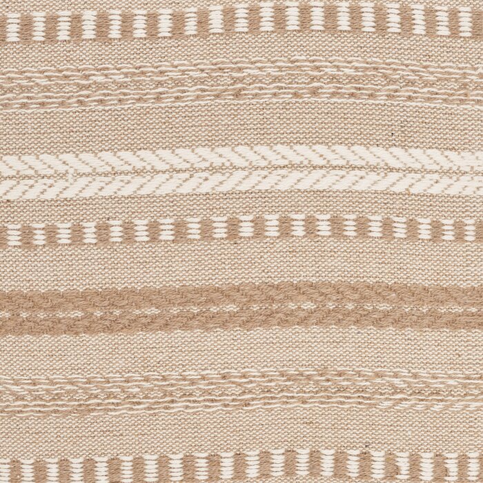 18" x18" x 0.5"  Beige Deandre Life Styles Casual Stonewash Braided Pillow Cover, Set of 2