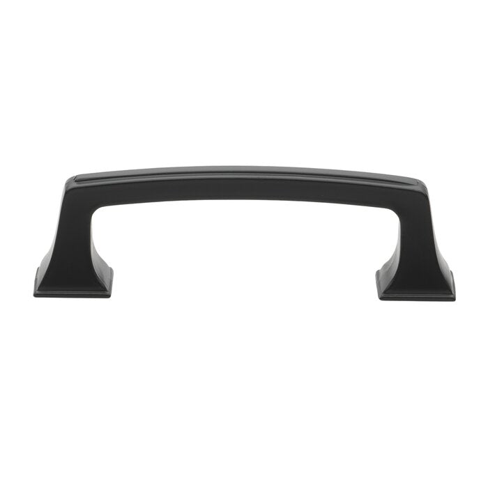 Matte Black Deco 3" Center to Center Arch Pull, (Set of 3)