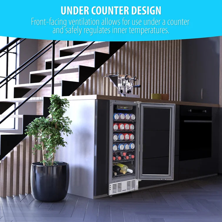 115 Cans (12 oz.) Convertible Beverage Refrigerator with Wine Storage