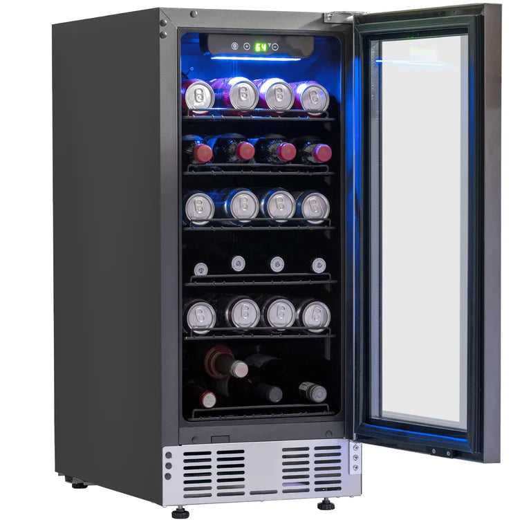 115 Cans (12 oz.) Convertible Beverage Refrigerator with Wine Storage