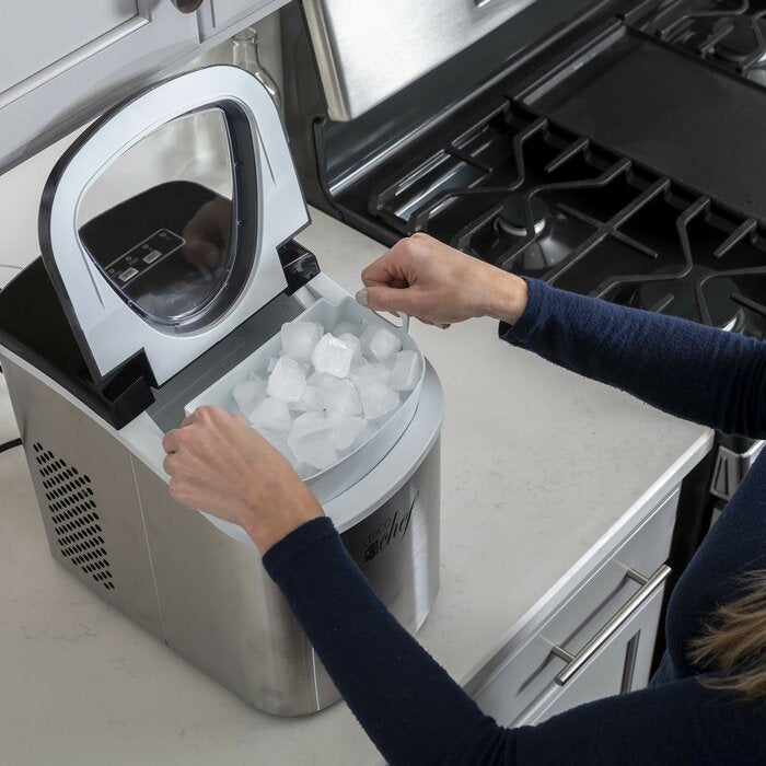26 Lb. lb. Daily Production Bullet Clear Ice Portable Ice Maker