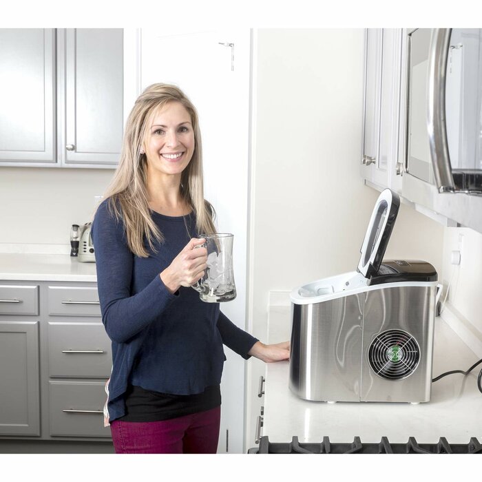 26 Lb. lb. Daily Production Bullet Clear Ice Portable Ice Maker