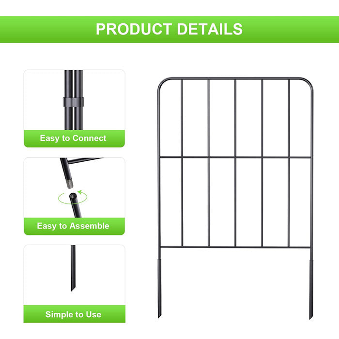 Decorative Garden 2 ft. H x 13 in. W Metal Fencing
