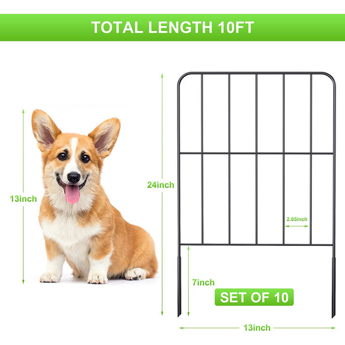 Decorative Garden 2 ft. H x 13 in. W Metal Fencing