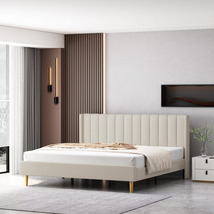 40.9'' H x 79.52'' W x 40.9'' King Deeb Upholstered Bed