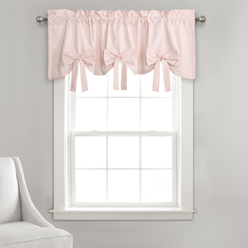 Blush Defiance Solid Color Tailored 52'' Window Valance B111-VS369