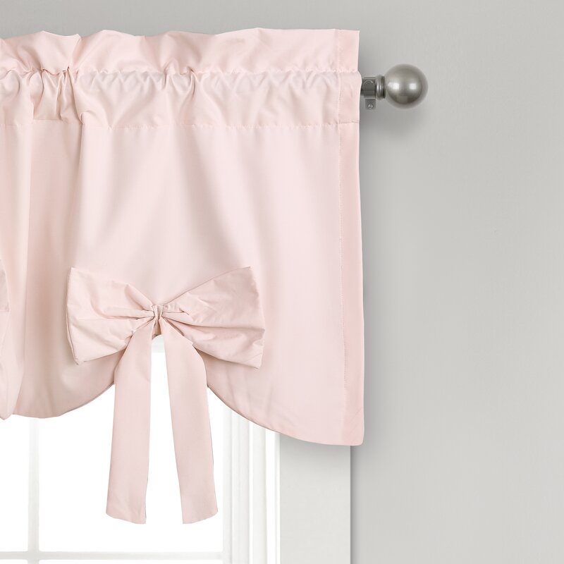 Blush Defiance Solid Color Tailored 52'' Window Valance B111-VS369