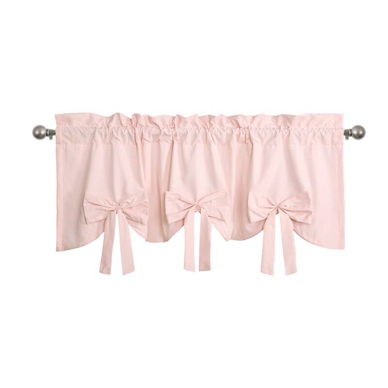 Blush Defiance Solid Color Tailored 52'' Window Valance B111-VS369