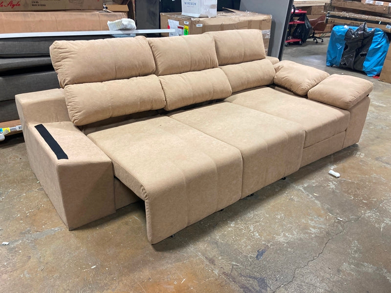 Defries 111" Wide Sleeper Sofa & Chaise with Ottoman