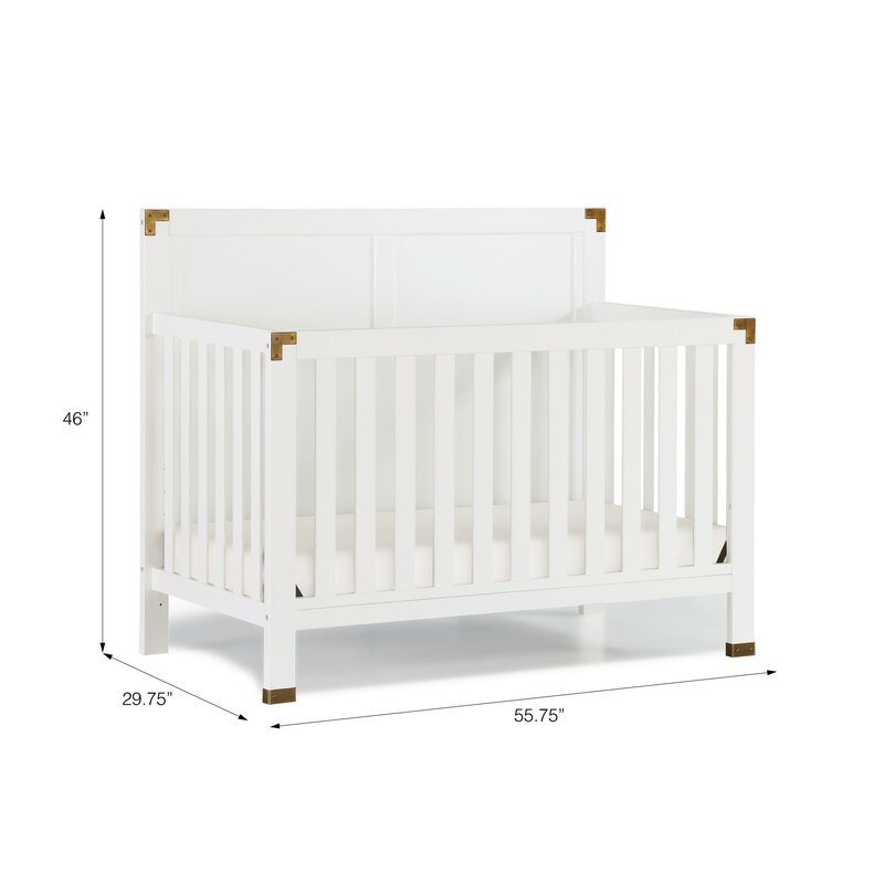 White Delafuente 4-in-1 Convertible Crib CYB159