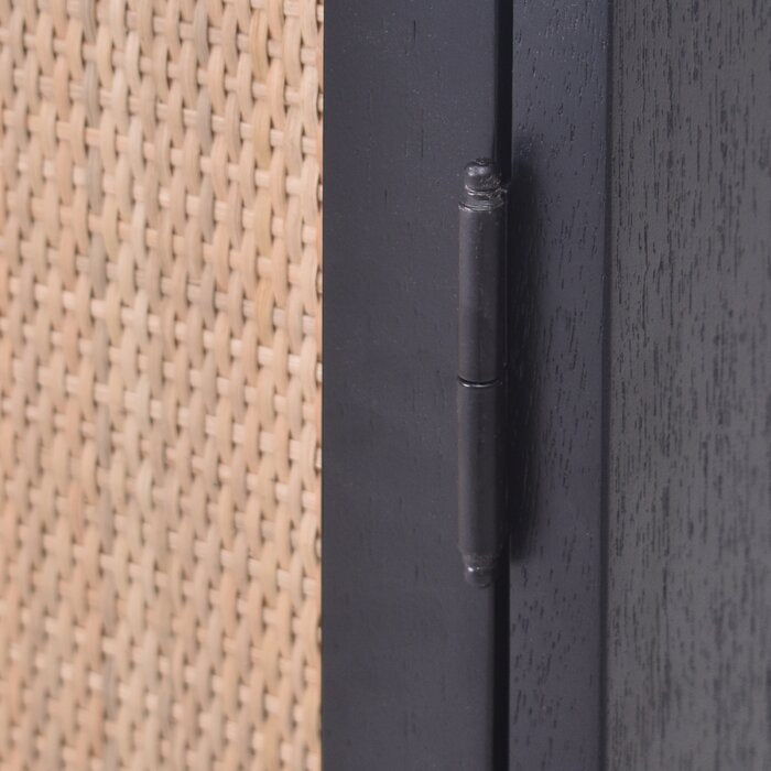 Black/Brown Delancey 34'' Tall 2 - Door Accent Cabinet