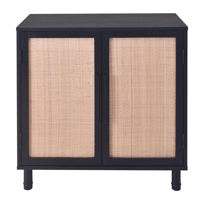 Black/Brown Delancey 34'' Tall 2 - Door Accent Cabinet