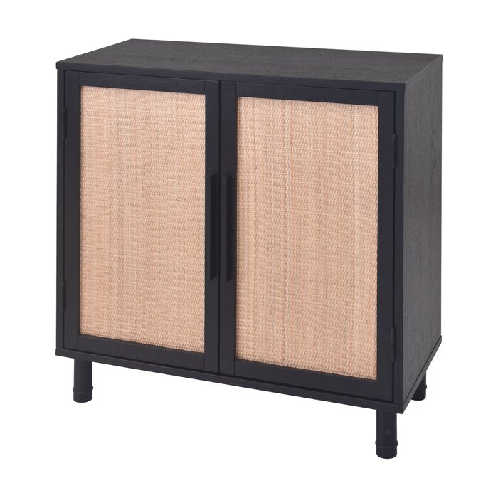 Black/Brown Delancey 34'' Tall 2 - Door Accent Cabinet