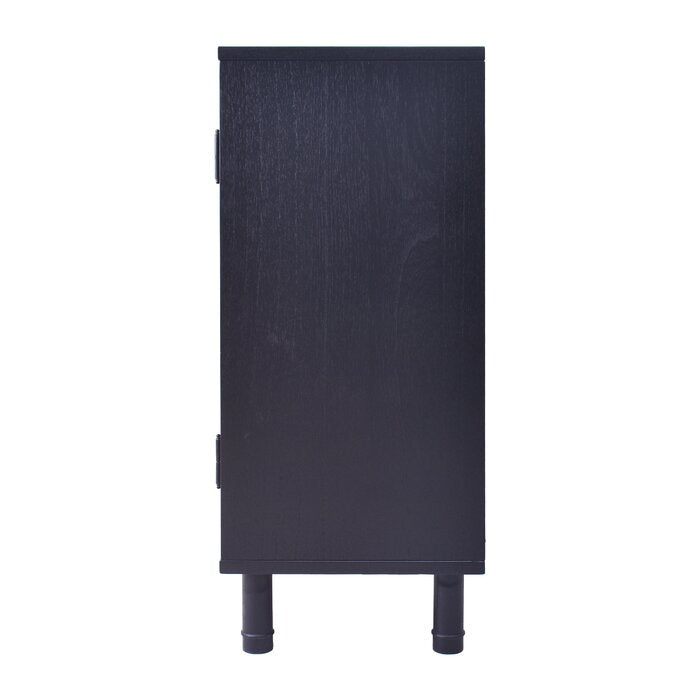 Black/Brown Delancey 34'' Tall 2 - Door Accent Cabinet