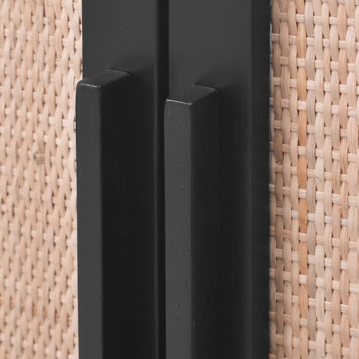 Black/Brown Delancey 34'' Tall 2 - Door Accent Cabinet