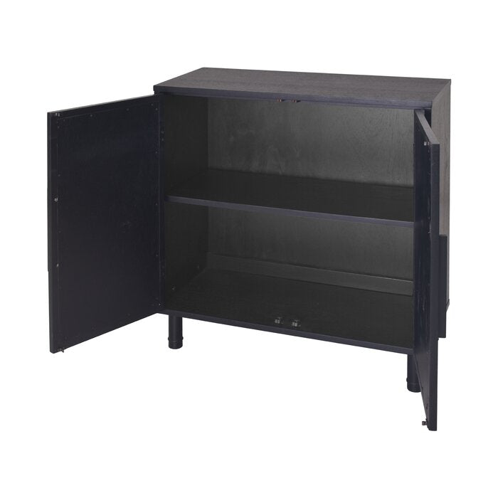 Black/Brown Delancey 34'' Tall 2 - Door Accent Cabinet