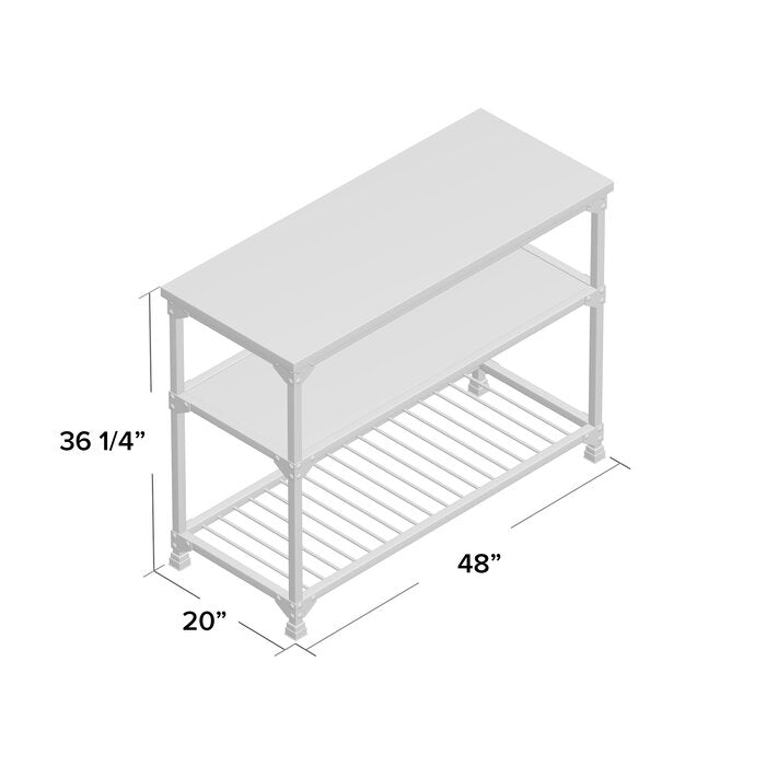 Delesha multifunction prep table with wood top hotsell