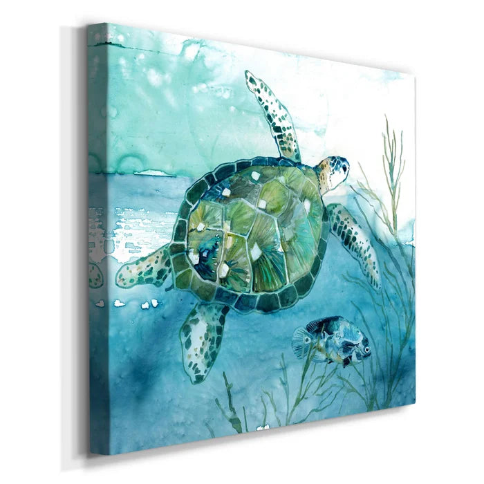 24" H x 24" W x 1" D Delray Sea Turtle I - Wrapped Canvas Print
