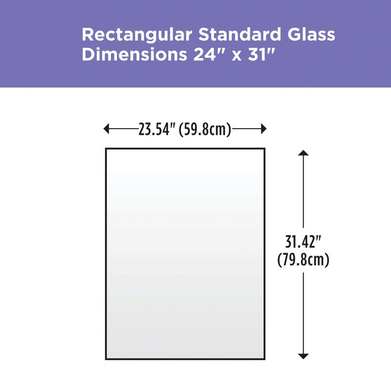 31" x 24" Delta Rectangular Standard Float Mount Frameless Bathroom/Vanity Mirror KB589