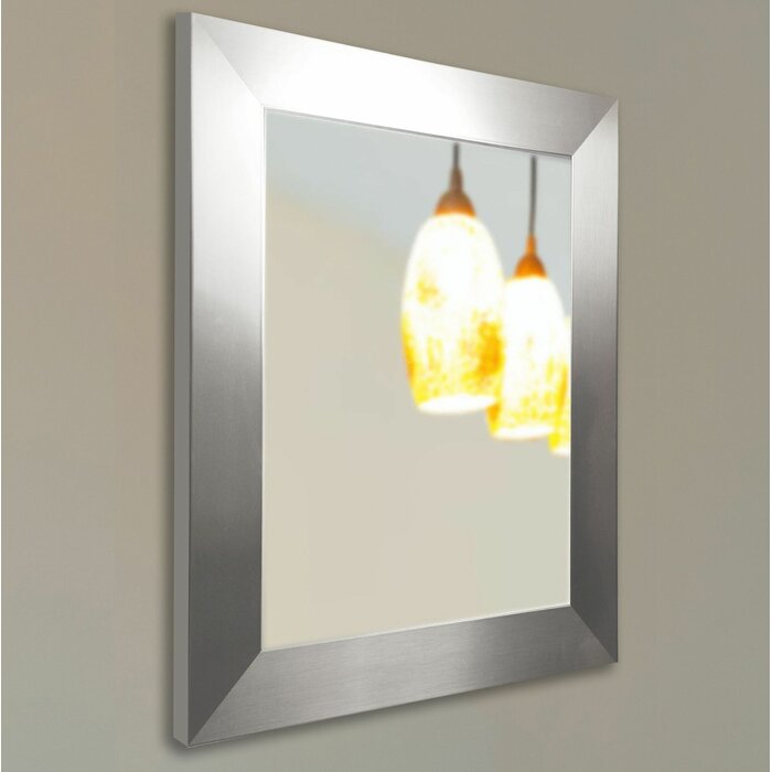 48" H x 36" W Dematteo Rectangle Wood Wall Mirror