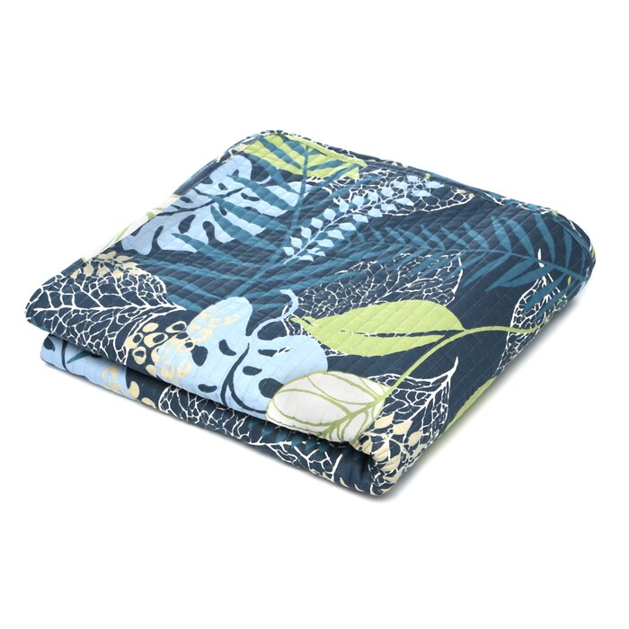 Denning Tropical Leaves Cotton Throw EE784