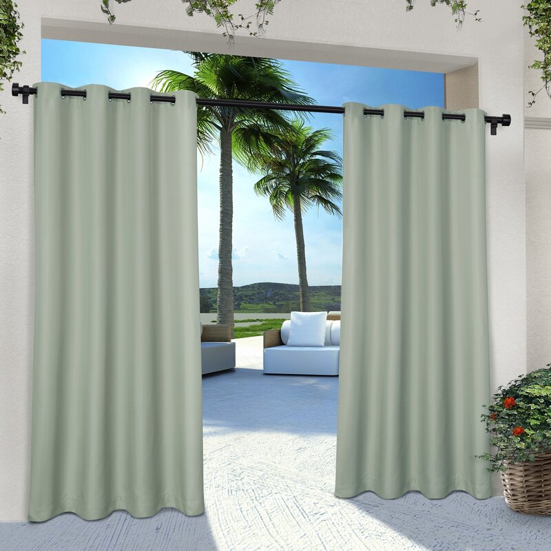 Denton Solid Room Darkening Grommet Curtain Panels (Set of 2) #CR1218