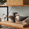 Beige/Gray/brown Denya Traditional Wood Bird Sculpture LX5457