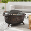 Load image into Gallery viewer, Black Derbyshire Steel Wood Burning Fire Pit 7086