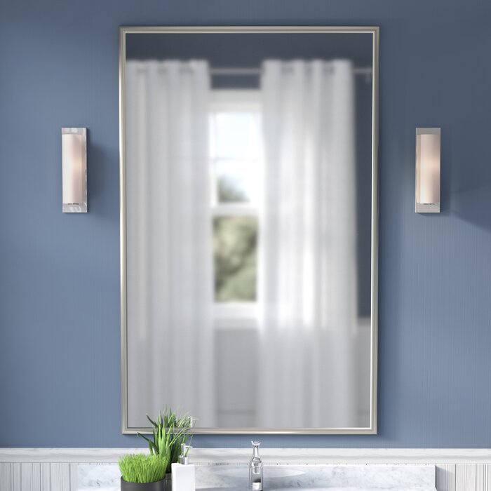 29.75" H x 64.75" W Derosier Rectangle Metal Wall Mirror