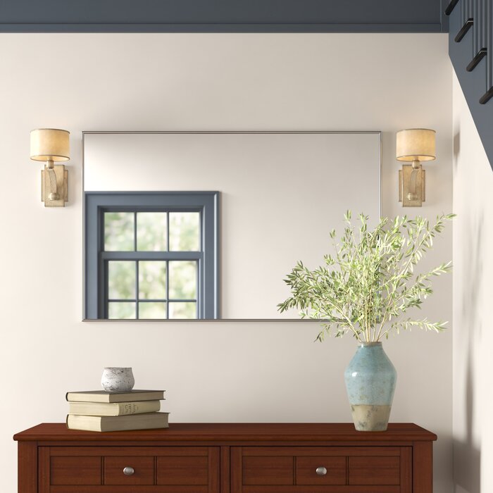 29.75" H x 64.75" W Derosier Rectangle Metal Wall Mirror