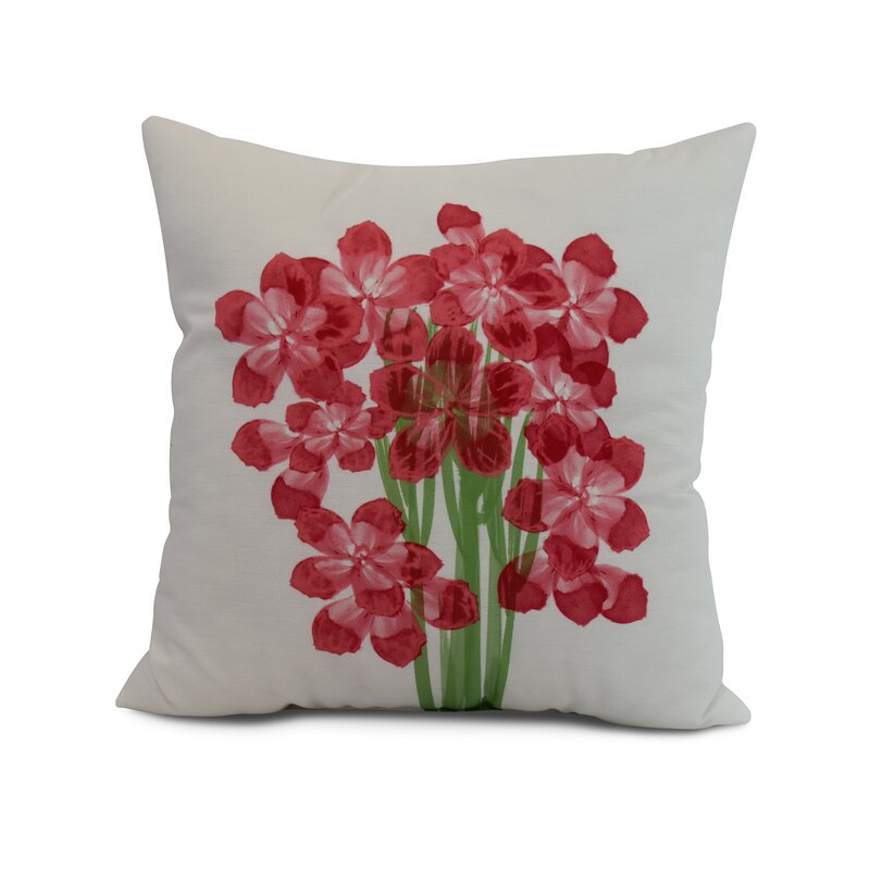 16" x 16" Red Dever Square Pillow Cover & Insert #CR1224