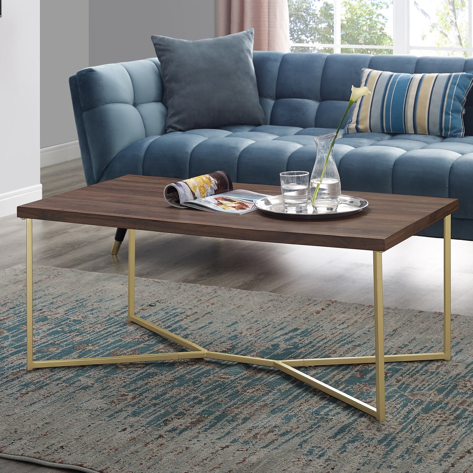 Devito Cross Legs Coffee Table K7051 Salvage Co Indy
