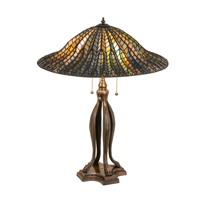 BASE ONLY Diane Lotus Leaf 30" Table Lamp #J15