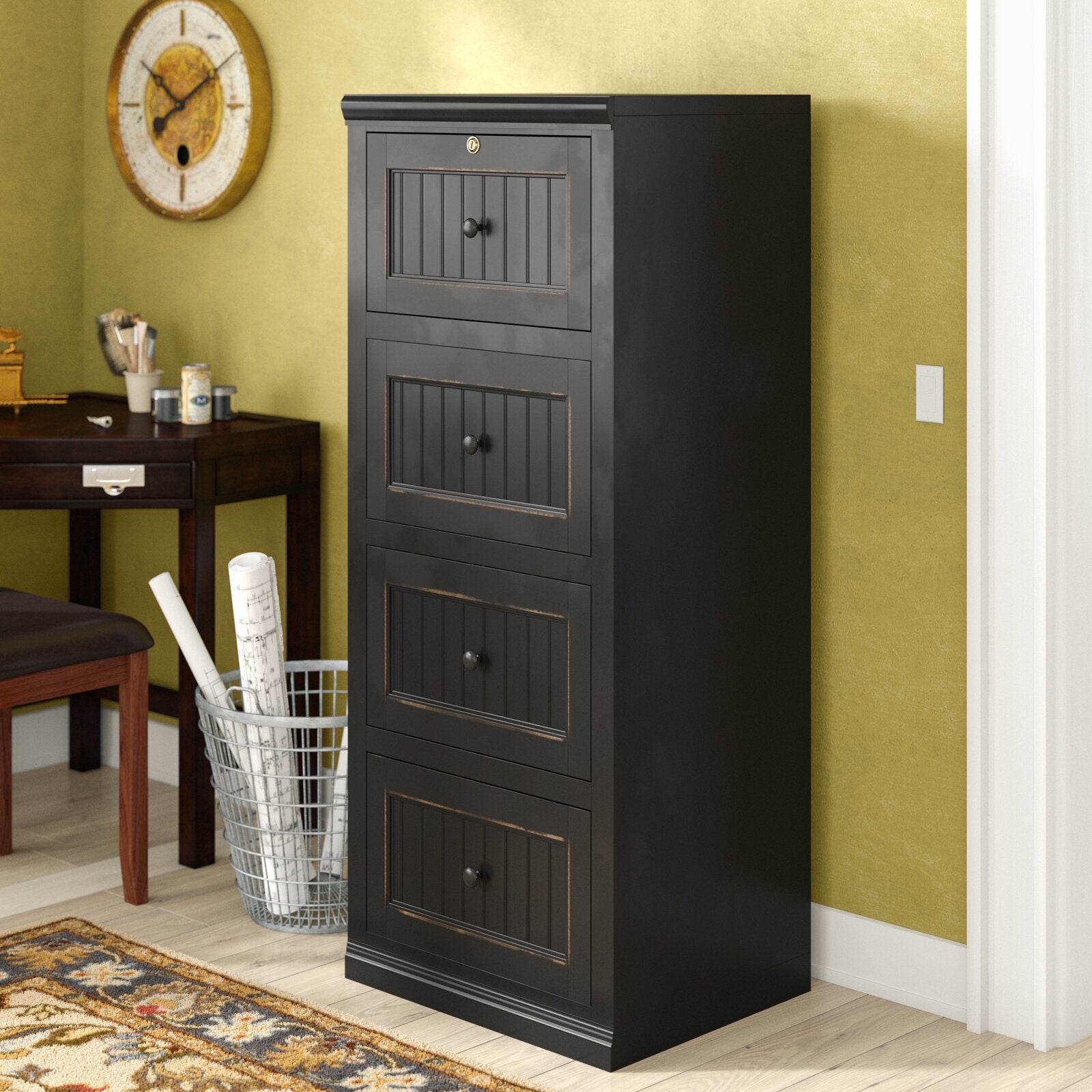 Black Didier 4 Drawer File TTR413