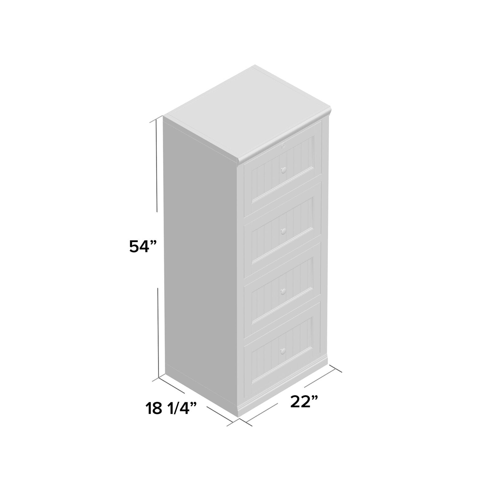 Black Didier 4 Drawer File TTR413