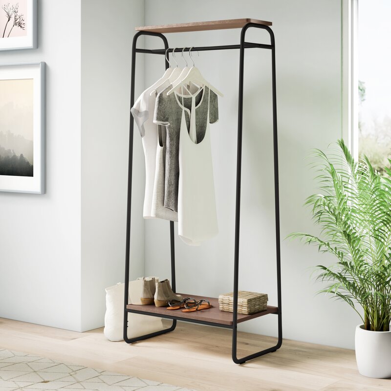 Black/Brown Diggs 25.2'' Clothes Rack