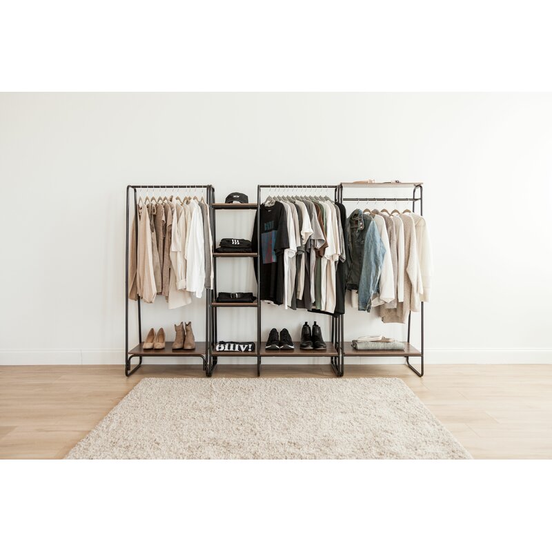 Black/Brown Diggs 25.2'' Clothes Rack