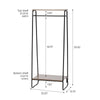 Black/Brown Diggs 25.2'' Clothes Rack