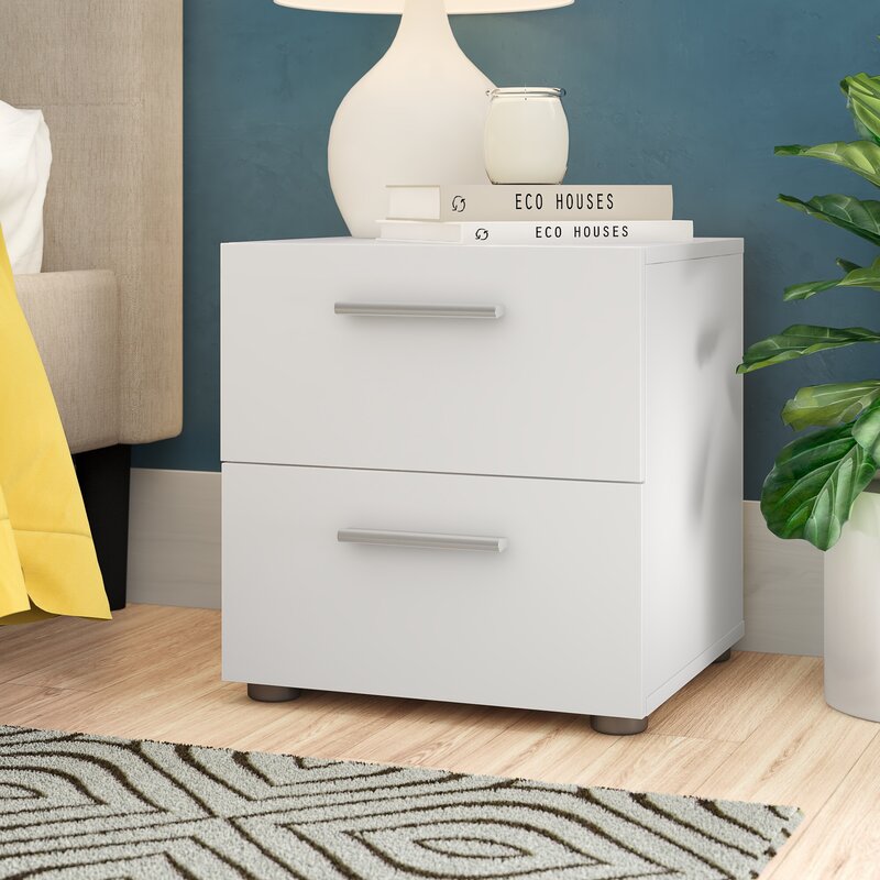 White Dillwyn 2 - Drawer Nightstand KB693