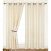 Dinh Criss-Cross Print Solid Room Darkening Grommet Curtain Panels (Set of 4) B109-KS440