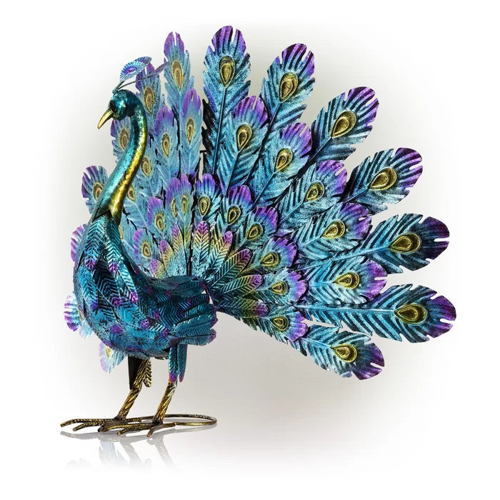 Divi Metal Peacock Statue