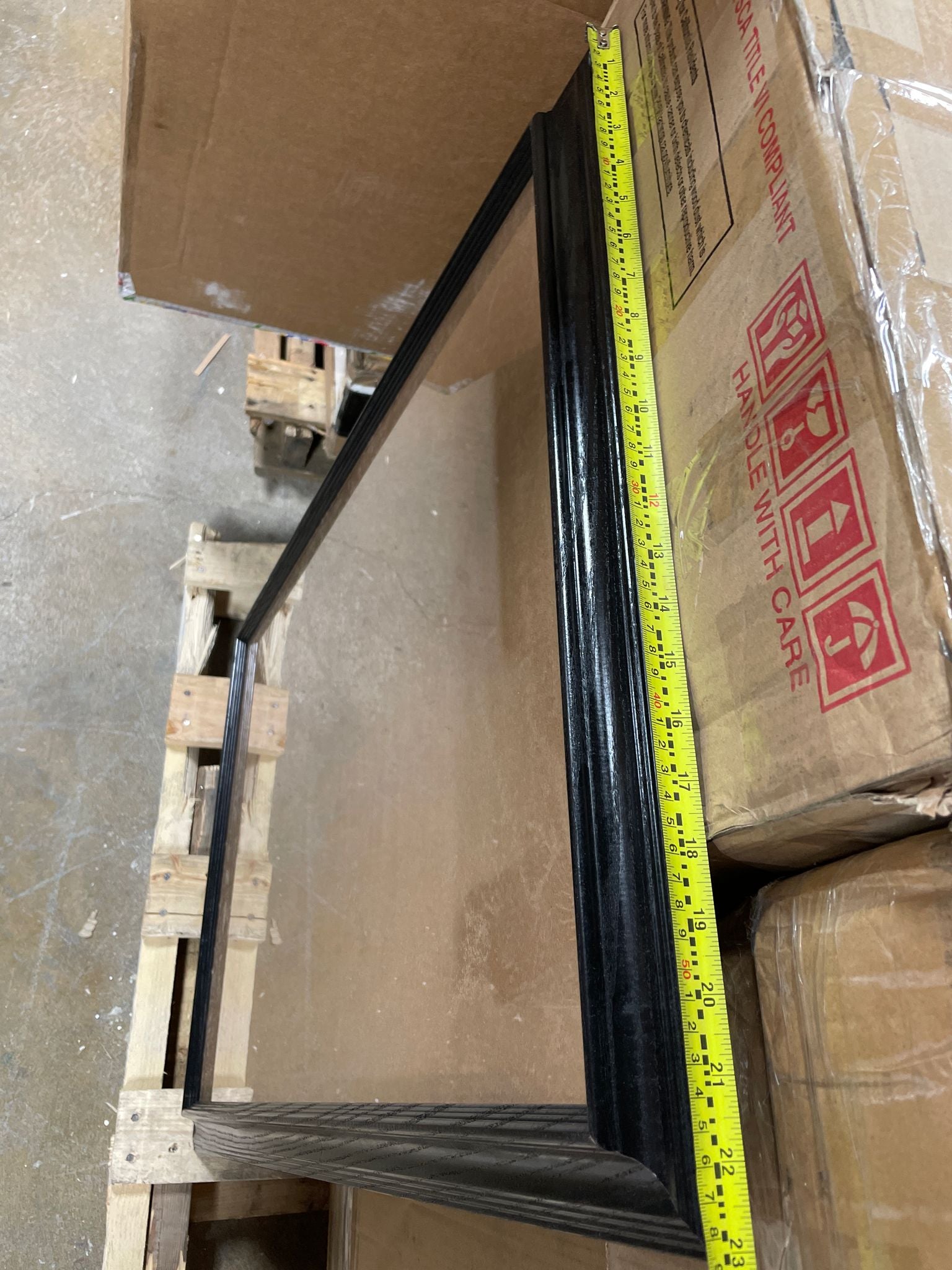 24x36 Black Pettiford 1.83" Wide Wood Grain Picture Frame CA485
