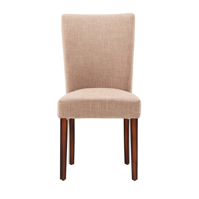 Doerr Linen Upholstered Dining Chair in Light Brown (Set of 2)