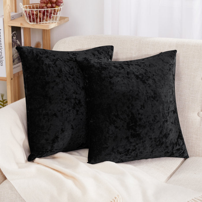 18" x 18" Black Dondee Pillow Cover - Set of 2