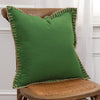 Set of 2 - Donner Cotton Throw Pillows, Green (#816)